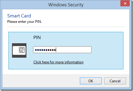 Windows PIN prompt