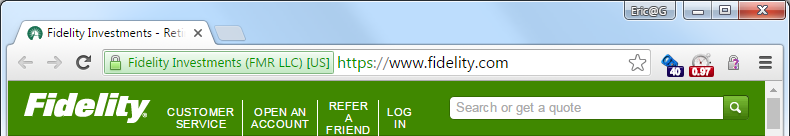 Fidelity Homepage