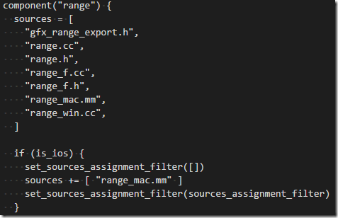 Add exclusion via set_sources_assignment_filter